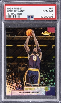 1999-00 Topps Finest Basketball Refractor #64 Kobe Bryant - PSA GEM MT 10